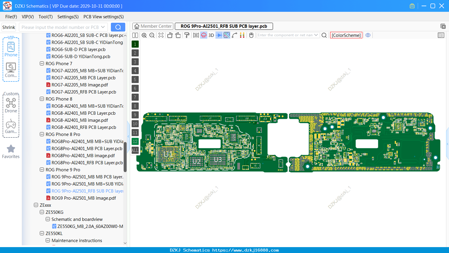 ASUS ROG 9Pro-AI2501_RFB SUB PCB Layer